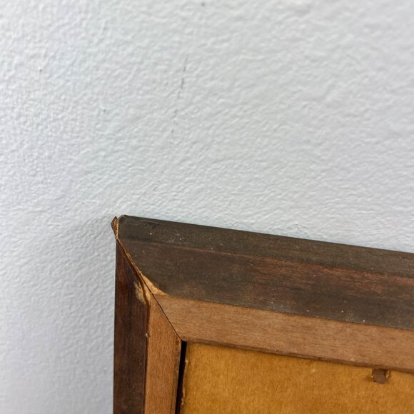 VTG Cross Stitch The Quiet Woman Wood Frame 12x10 Art 18th Cent. Inn Sign - Picture 7 of 10